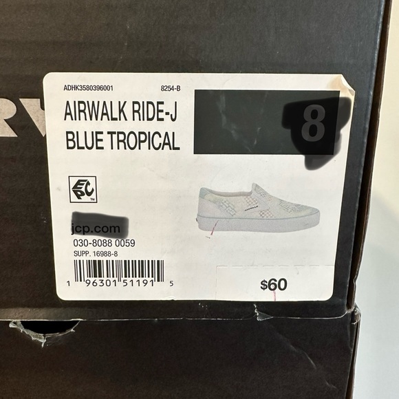 Airwalk Women’s Ride-J Blue Tropical Slip On Sneakers NWT Various Sizes - Picture 2 of 6